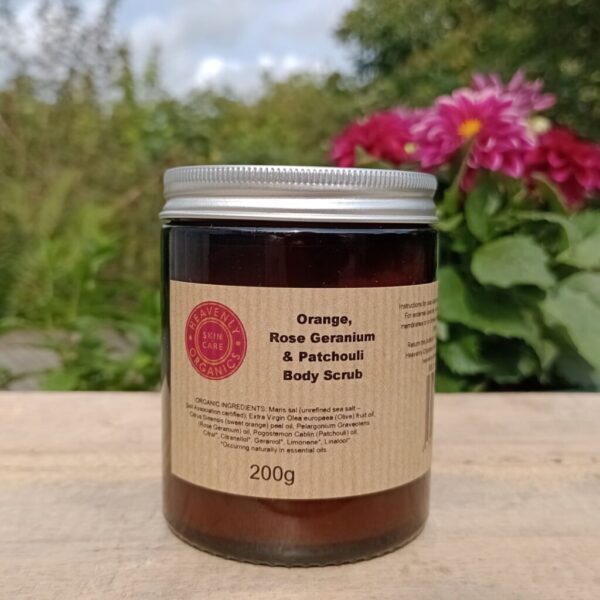 Orange, Rose Geranium & Patchouli Body Scrub