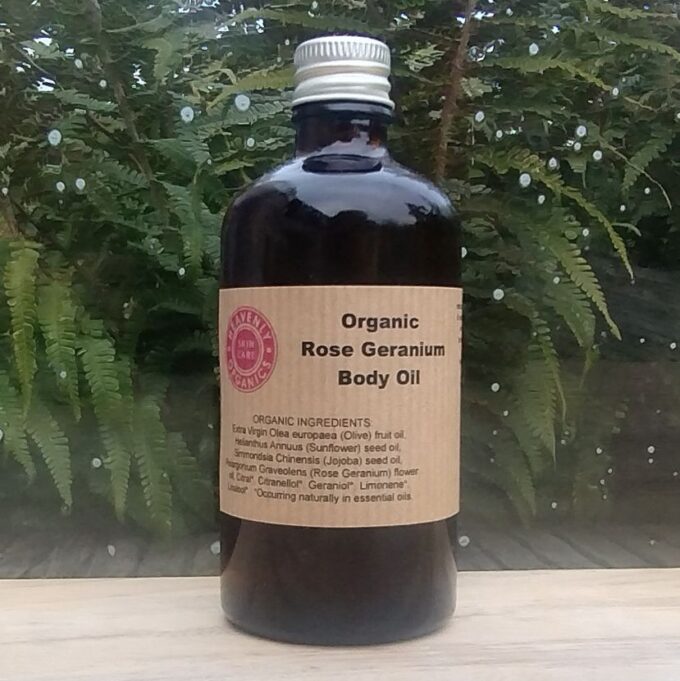 Rose Geranium Organic Body Oil