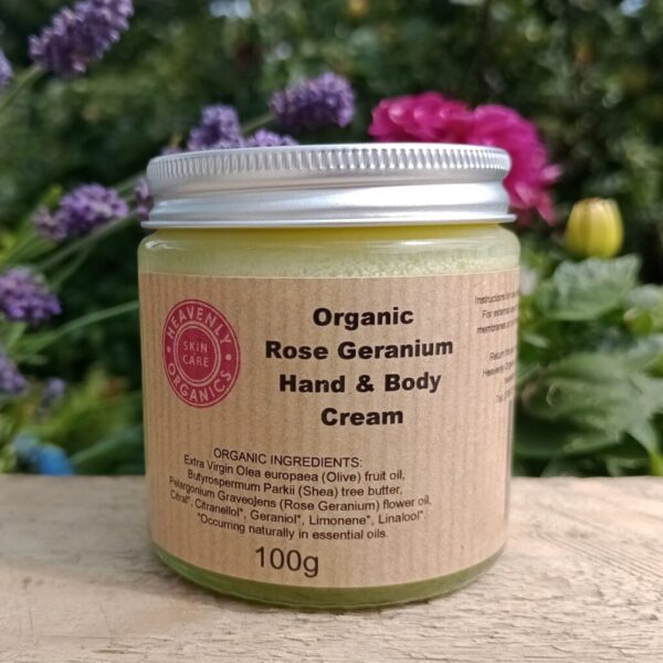 Organic Rose Geranium Hand & Body Cream