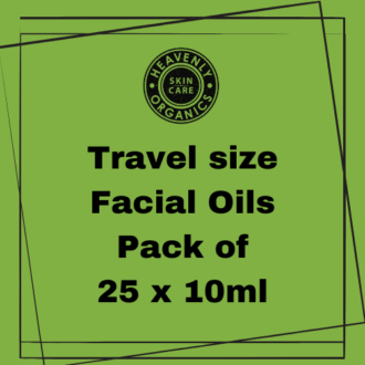 Vegan travel size facial oils pack